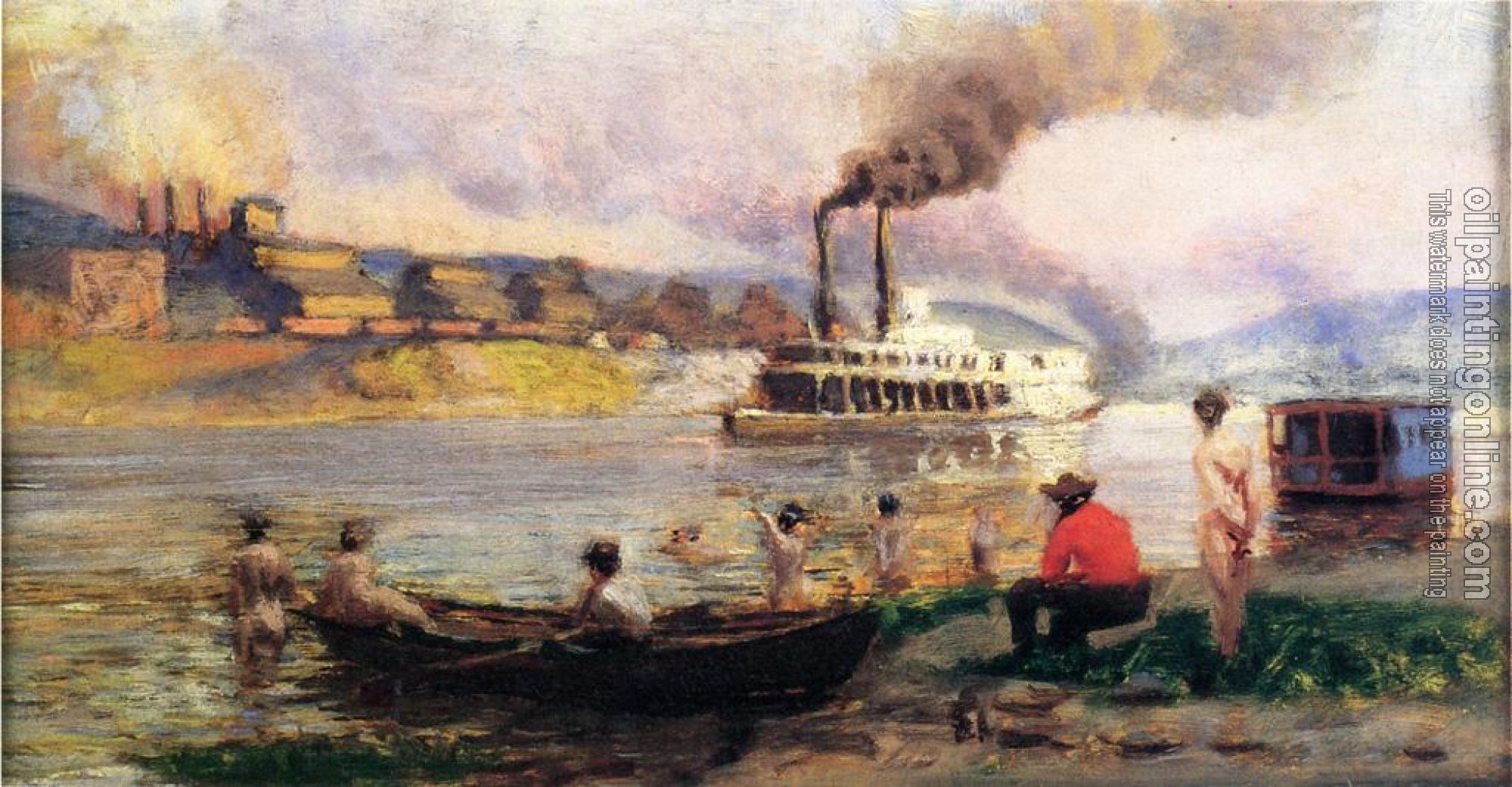 Thomas Pollock Anschutz - Steamboat on the Ohio